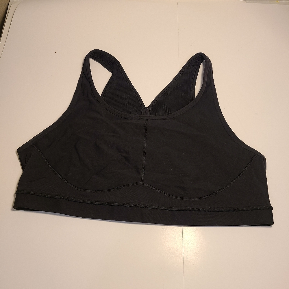 Athleta Sport Bra XL Keyhole Back‎ Yoga Medium Support Athletic Workout Black